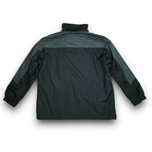 TEZO Mens Windbreaker Rain Jacket Water Resistant Removable Hood Black Gray XL - Picture 11 of 12